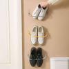 Wall Mounted Slippers Hanging Rack Punch-free Installation Multifunctional Sneakers Storage Hanger Moisture Proof Shoes Organizer for Entryway Bedroom