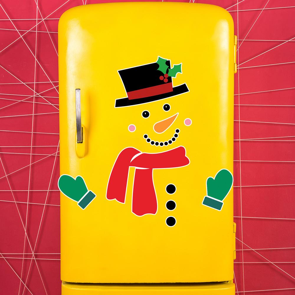 NEW Christmas Snowman Magnetic Fridge Stickers Merry Christmas Decoration