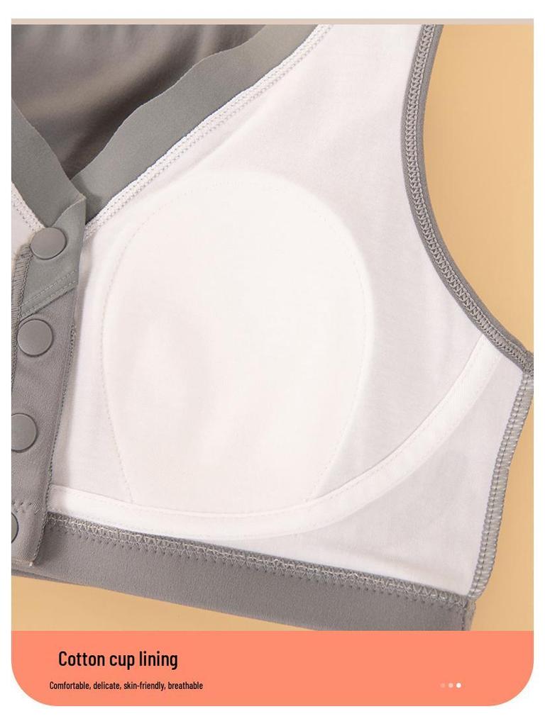 Женский бюстгальтер с передней застежкой без косточек - Теплый, Дышащий, Удобный, Зимний пуловер с начесом, Большого размера