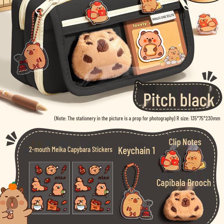 Капибара Прозрачный пенал большой вместимости, грязеотталкивающий, милый и стильный для учеников средней школы