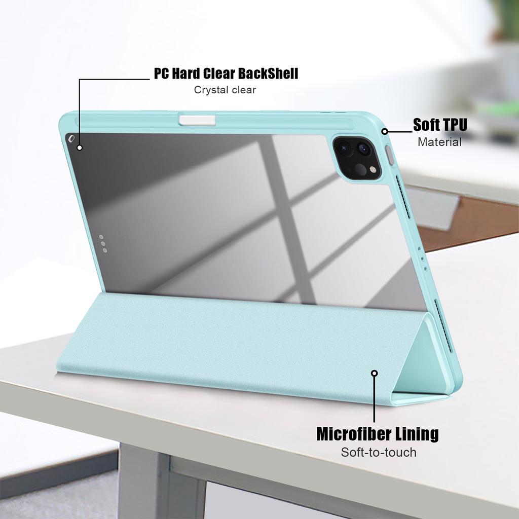 Кожаный чехол-подставка трифолд для iPad Air 11 (2025)/(2024)/Воздух (2022)/(2020)/Про 11 (2022)/(2021)/(2020)/(2018)