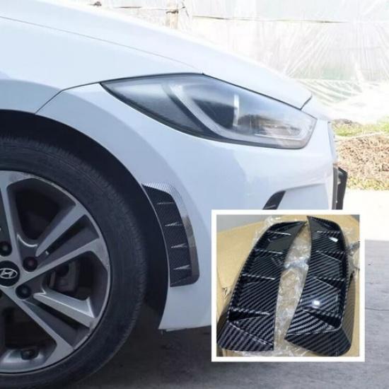 2pcs Carbon Fiber Car Side Fender Vent Air Wing Cover Trim Exterior Accessories