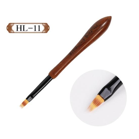 2 шт., кисть для дизайна ногтей, профессиональная гибкая щетина, ручка для маникюра, мелкая деталь, кисть для ногтей «сделай сам», для рисования кончиков ногтей