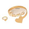 1 Набор Стильных Минималистичных Металлических Букв Love Mama Открытый Женский Браслет Кольцо Набор Подарок на День Матери