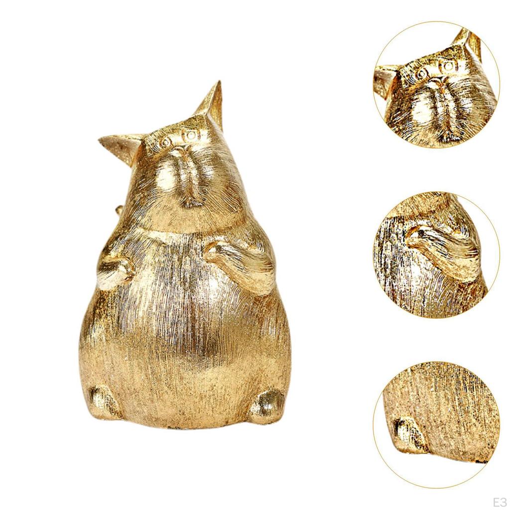 Статуэтка кошки Фигурка животного Декор Праздничное украшение Смоляная скульптура Настольное украшение для дома