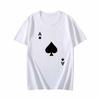 Ace Of Spades Print Tshirt For Unisex Summer Casual Fashion Funny Minimalist Streetwear Tops Cotton Oneck Short Sleeve Tshirts