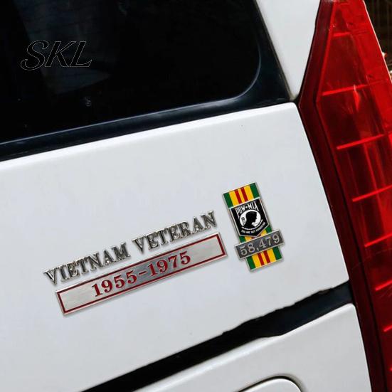Gulf War Service Tribute Decal Veteran Car Emblem, Metal Badge for Truck SUV, Outdoor Rustproof Auto Bumper Tailgate, Veterans 1990-1991 Military