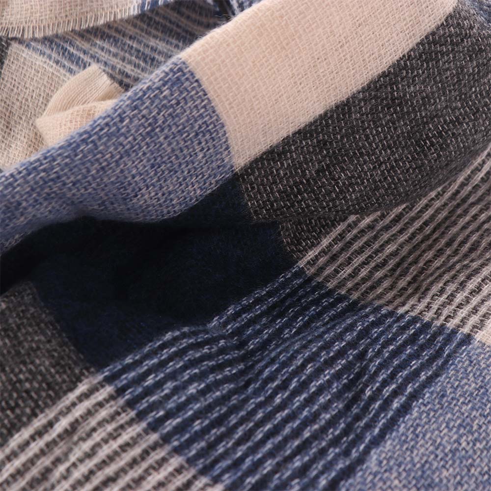 Korean Winter Plaid Scarf Thicken Checkered Scarf Fashion Men's Plaid Scarf Gifts