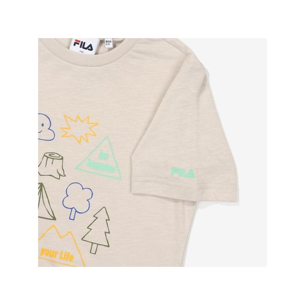 [fila Kids] Футболка с рисунком эмодзи для кемпинга Fk2rsf2204x Грустно q0zFk2rsf2204xГрустно