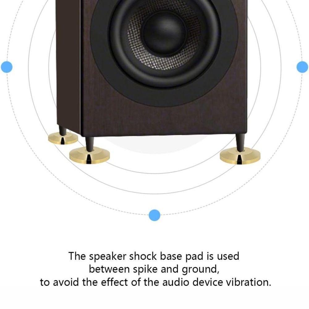 25x5mm Speaker Feet Pad Gold Speaker Amplifier Holder DVD Player Feet Mat Speaker Amplifier