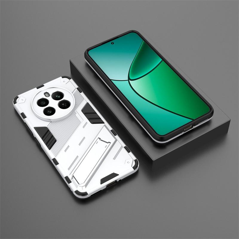 Для Realme 12 4G Чехол Realme 12 4G Чехол Противоударный TPU Armor PC Силиконовый Подставка Держатель Защитный Телефон Задняя Крышка Realme 12 4G