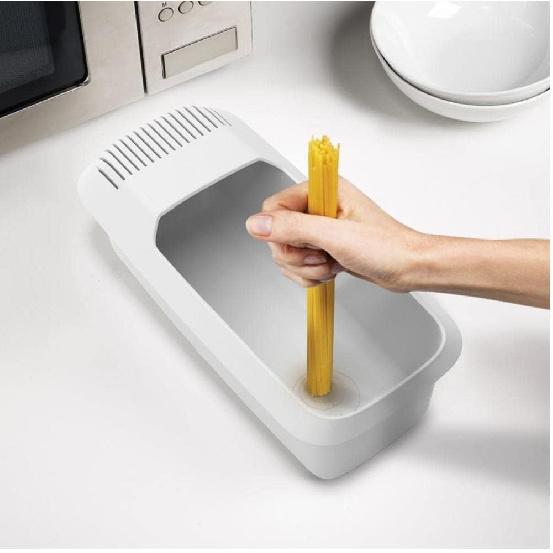 Microwave Pasta Cooker with Strainer Spaghetti Bowl Kitchen Tools Heat Resistant Pasta Boat Spaghetti Noodle Cooker