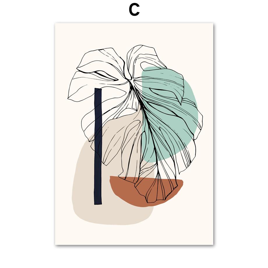 Абстрактный Матисс Танец Растения Листья Линии Постеры и Принты Холст Живопись Скандинавское Настенное Искусство Картины для Декора Гостиной
