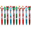 10 шт. Рождественская разноцветная шариковая ручка 4 цвета в 1 шариковая ручка выдвижная многоцветная ручка для студентов заметки