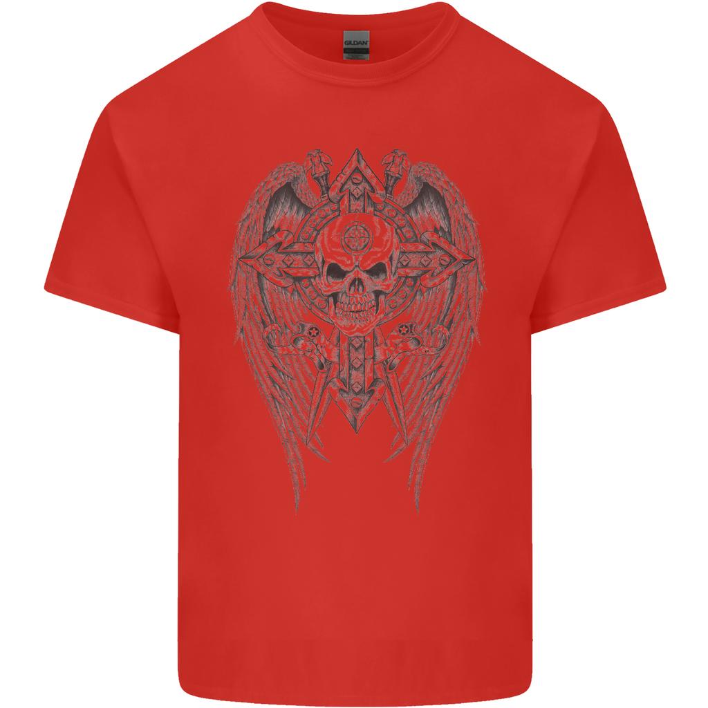 Skull Wings Viking Gothic Wings Gym Biker Unisexs Light Cotton TShirt