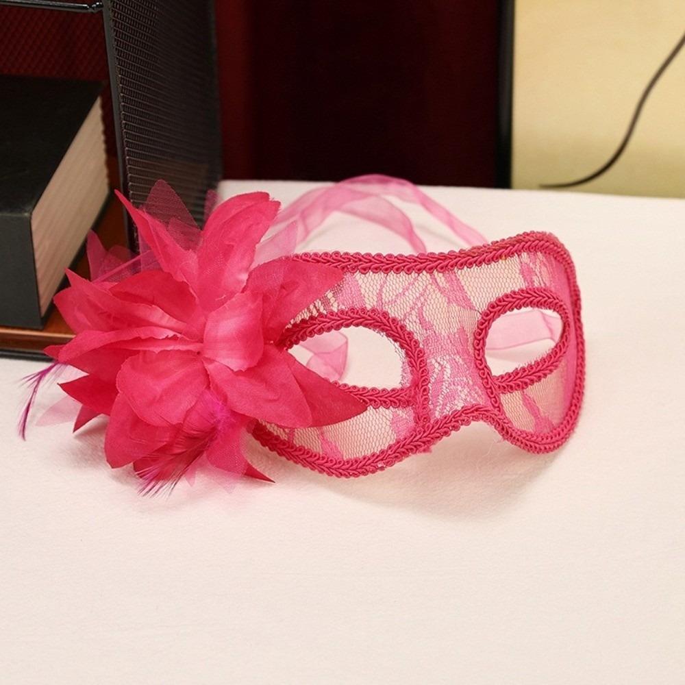 Flower Half-Face Mask Seductive Style Masquerade Ball Mask Rave Celebration