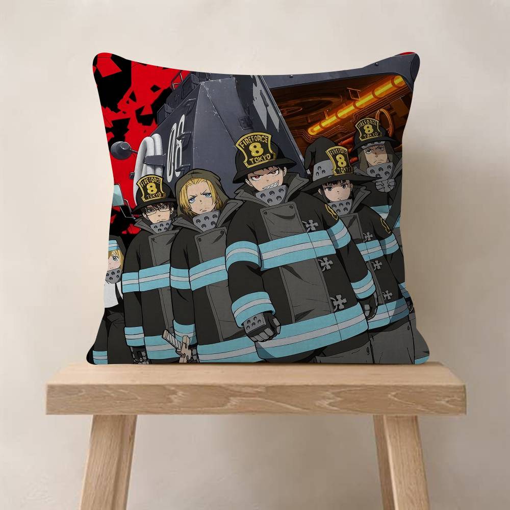 Comics FFire Force Anime Cushion Cover Decorative Pillow Sofa Home Decor Case Pillow Cases