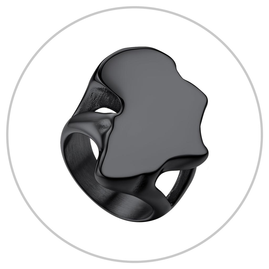 Большие кольца в виде карты Африки из нержавеющей стали для мужчин и женщин, сплошные / с вырезами, печатки с картой африканских стран, унисекс, ювелирный подарок