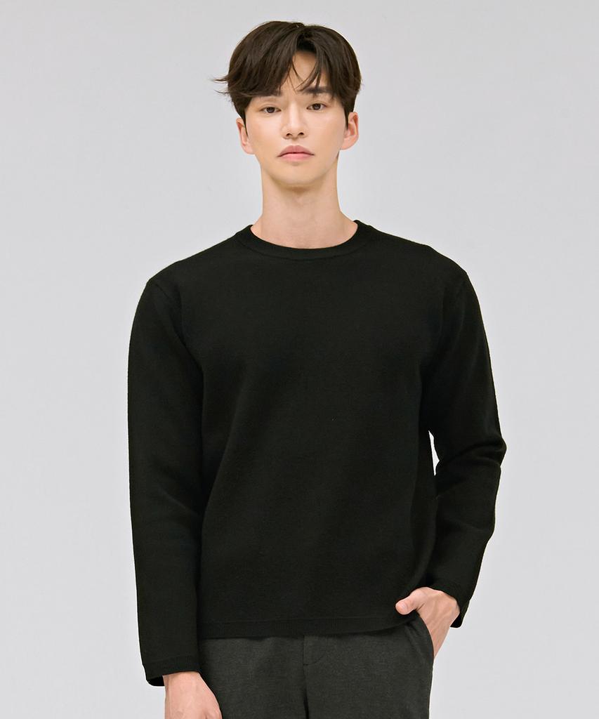 CHASECULT Men'S Basic Round Sweater - Black