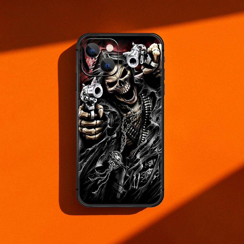 Модный арт-чехол для телефона с изображением черепа ужасов для iPhone Samsung Galaxy Redmi Xiaomi Oppo OnePlus Note SA 7 8 9 10 11 12 13 14 20 21 22 23 53 54 Pro Max Ultra