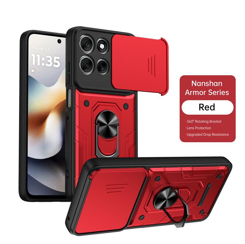 Чехол For Motorola Signature Case Слайдер Защитная крышка с защитой камеры Для Moto Edge 50 60 70 Fusion Pro Магнитное кольцо Держатель Подставка Coque