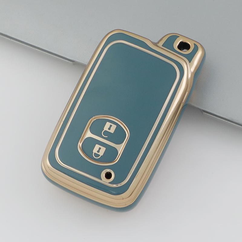 Premium Soft TPU Car Key Case Cover Shell for Toyota camry LAND CRUISER Prado REIZ Key Rings Keychain Bag Factory Direct