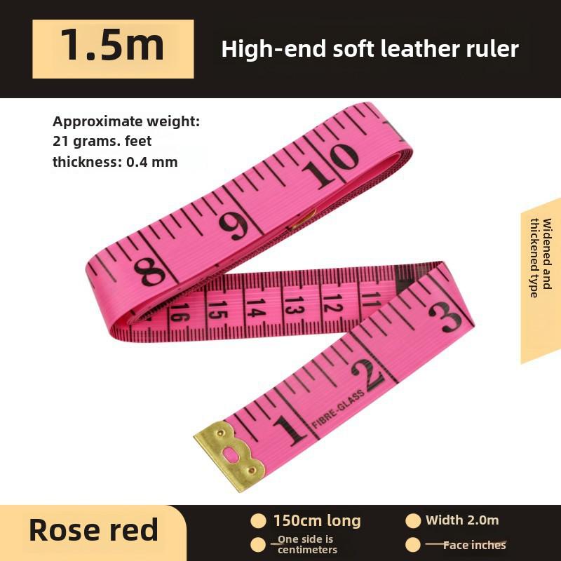 «Белая линейка с дюймами/футами и цветной мягкой швейной лентой — портновский измерительный инструмент»