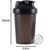 400 мл бутылка-шейкер для блендера с шариком для взбивания из нержавеющей стали, пластиковый протеиновый коктейль без BPA, герметичный для порошковых тренировок в тренажерном зале и спорте