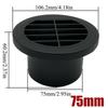 6X 42mm/60mm/75mm/90mm Warm Heater Parking Heater Air Vent Car Heater Ducting Duct Air Outlet Black For Webasto Truck Auto Parts
