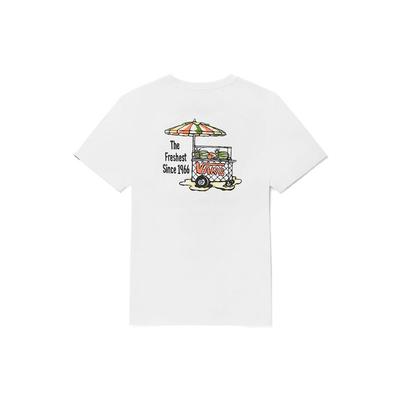 Vans Футболка с коротким рукавом и круглым вырезом с забавным принтом, топы унисекс, белая VN0A5F3LWHT