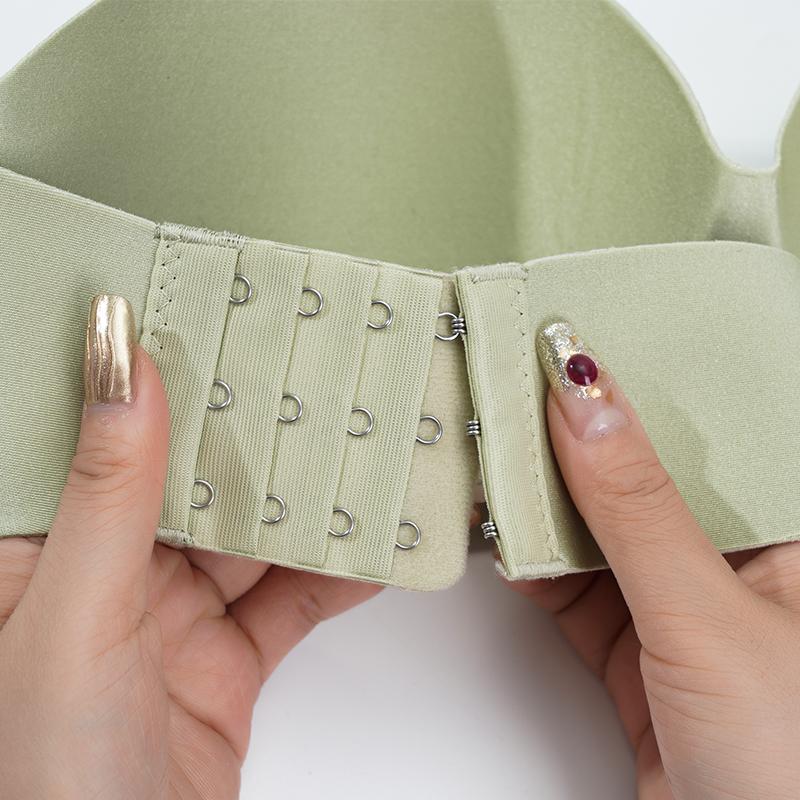 Women's Strapless Invisible Bra Replaceable Sheer Buckle Braletter Push Up Half Cup Tank Top Sexy Underwear