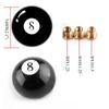 Black 8 Ball Billiard Round Gear Shift Knob Acrylic Universal Manual Shift Knob