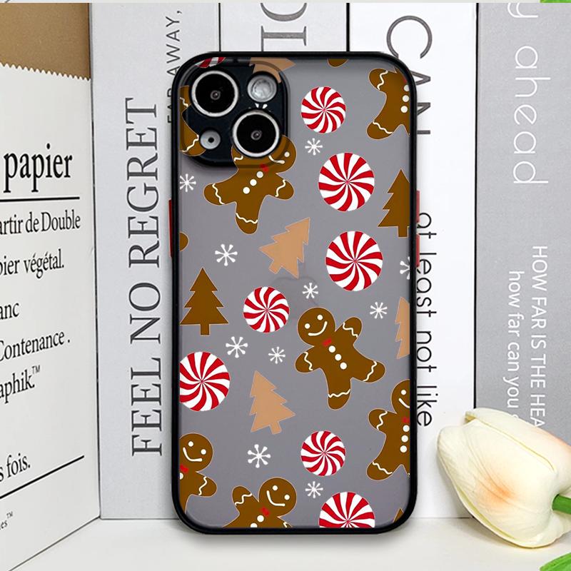 Чехол для телефона с рождественской елкой и имбирными пряниками для Samsung Galaxy S25 S24 S23 Ultra S22 Plus S21 FE 5G Мягкие чехлы Новогодние подарки