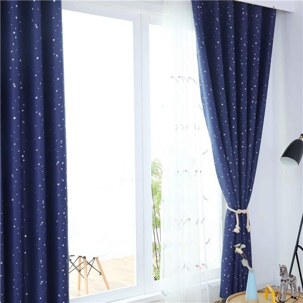 Мечтательные мерцающие звездные шторы с высокой степенью затемнения 70%-90% затемняющие шторы для детской спальни, гостиной, декора окон, подарки, 1 панель