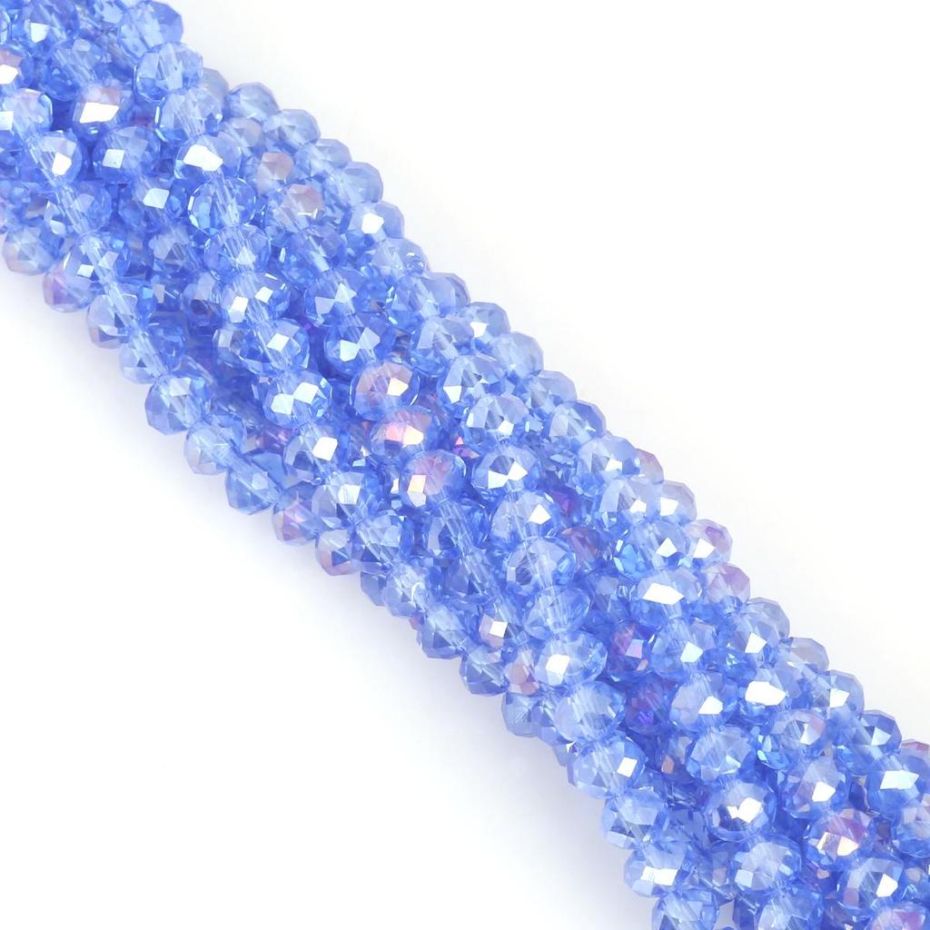 30-200Pcs Rondelle Austria Faceted Crystal Glass Beads Loose Spacer Beads for Jewelry Making