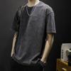 American Retro Men Short-sleeved T-shirt In Summer Old Loose Large-size Korean Pullover
