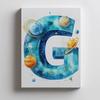 Letter "G" In Space - Decorative Poster Letter "G" In Space - Decorative Poster, 40X50 Cm, Frameless, Matte Paper 230 Gsm