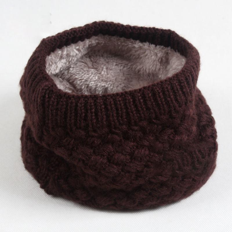 Autumn and Winter Hedging Knitted Bib Warmth for Men and Women All-match Wool Scarf Windproof Plus Velvet Thickening Cervical Collar