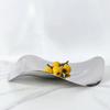 Simple European Silver Metal Irregular Streamline Fruit Tray Ornaments Kitchen Restaurant Model Room Storage Tray