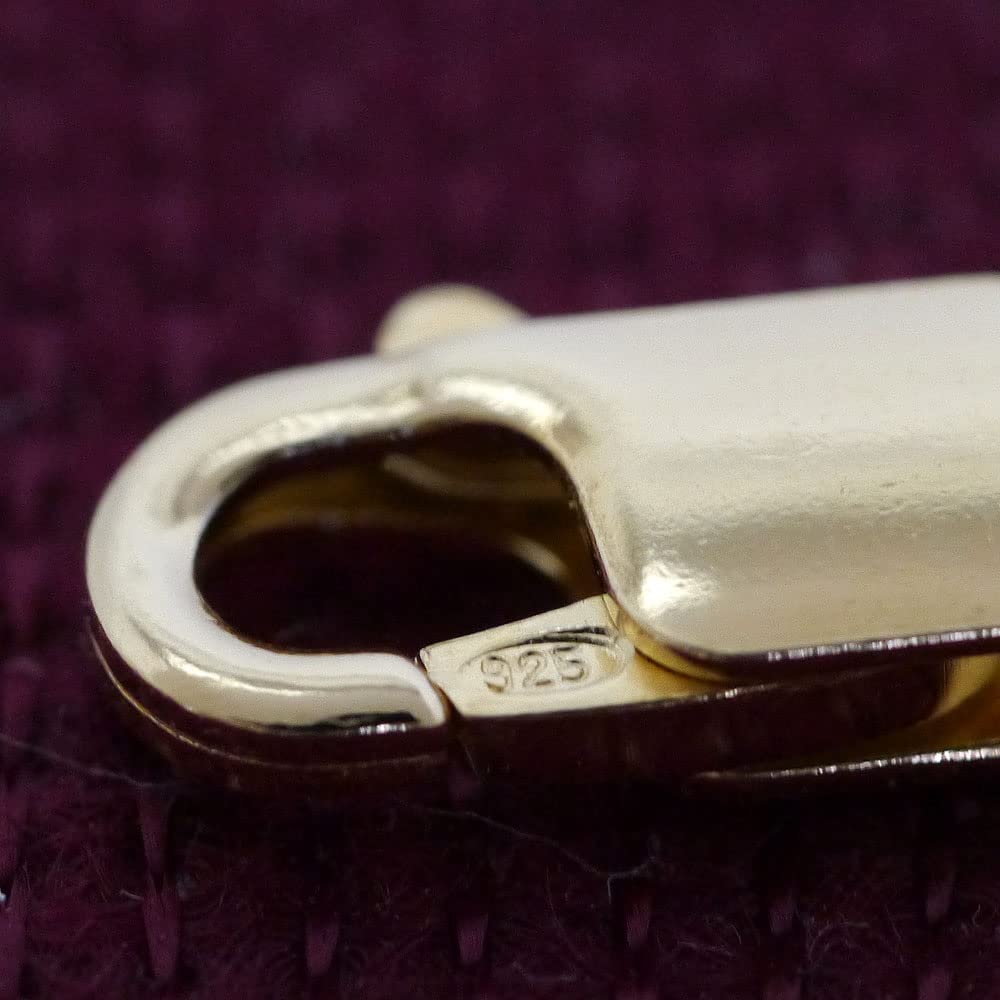 Серебряная цепочка-панцирь Silver One с покрытием из 24-каратного золота из серебра 925 пробы для мужчин, C5 [Золото, 6-гранная огранка, ширина 6 мм, толщина 1,5 мм, длина 50 см] Сделано в Италии