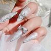 Nail Ornament Eye-catching Corrosion Resistant Cubic Zirconia Shiny 3D Bow-knot Nail Art Decoration
