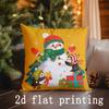 Home Decor Christmas-themed Cute Animal & Snowman Pillowcases Pattern Cushion Cover Suitable for Sofa Bedroom Car Pillow Cover
