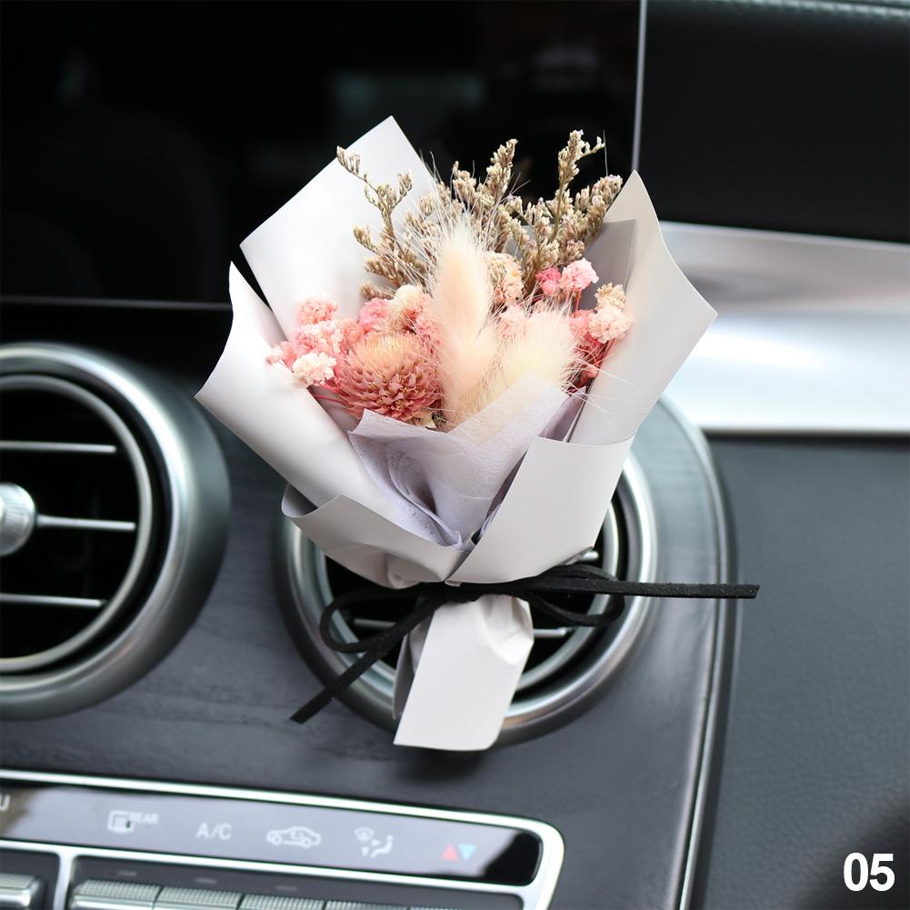 Car Air Outlet Perfume Decoration Immortal Dried Bouquet Small Fresh Air Conditioning Mouth Gypsophila Paniculata Fragrance Clip