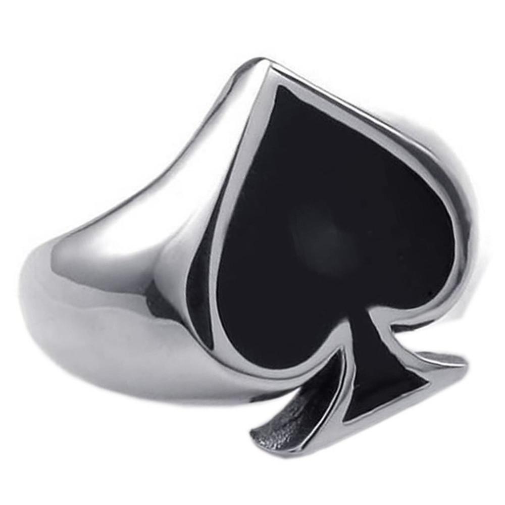 Jewelry Poker Spades Jewelry Style Fashion Single Product Ring