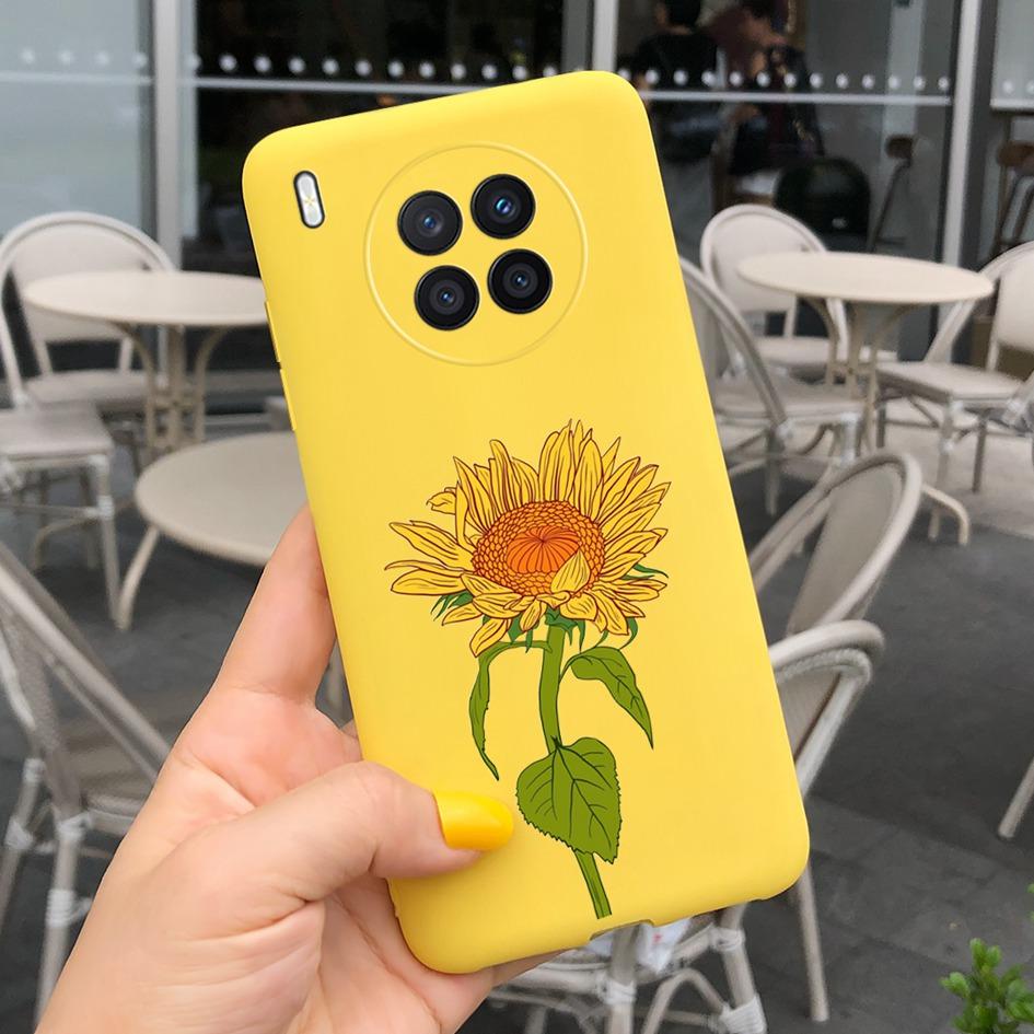Чехол с подсолнухом для Honor 50 Lite Чехол на телефон Huawei Nova 8i Модный Расписной Мягкий Задний Чехол Для Honor50 Lite Nova8i Capa