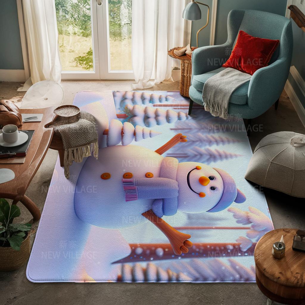 Ковер у входа в дом Домашний коврик у двери Гостиная Ванная Комната Ноги ванная комната Нескользящие коврики с водопоглощением для ванной Счастливого Рождества зима