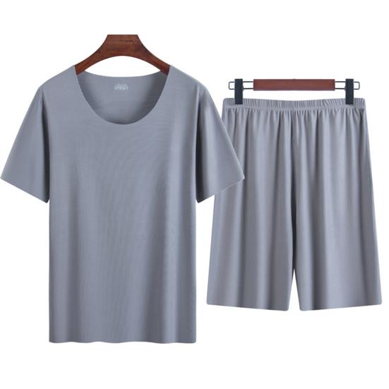 Мужские летние пижамы, модные удобные дышащие мужские летние пижамы, однотонная мужская ночная одежда, мужской летний спортивный костюм, мужская одежда