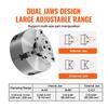 3-Jaw Lathe Chuck, 10'', Self-Centering Lathe Chuck, 0.24-9.84 in/6-250 mm Clamping Range with T-key Fixing Screws Hexagon Wrench, for Lathe 3D