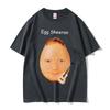 Egg Ed Sheeran Funny Meme T-shirt for Men and Women, Fashionable and Casual, Oversized Cotton Round-neck Short-sleeved