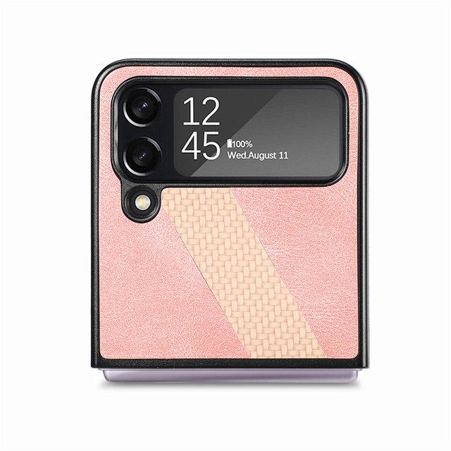 Легкий кожаный защитный чехол гибридного цвета для Samsung Galaxy Z Flip4 Flip 4 5g Zflip4 противоударный чехол для мобильного телефона